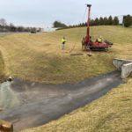 Soil boring karst terrain